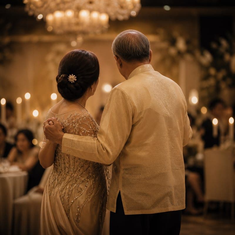The ballroom floor before the first dance