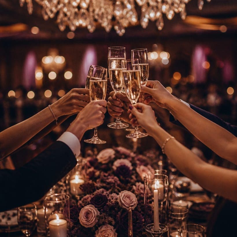 The first toast of the evening